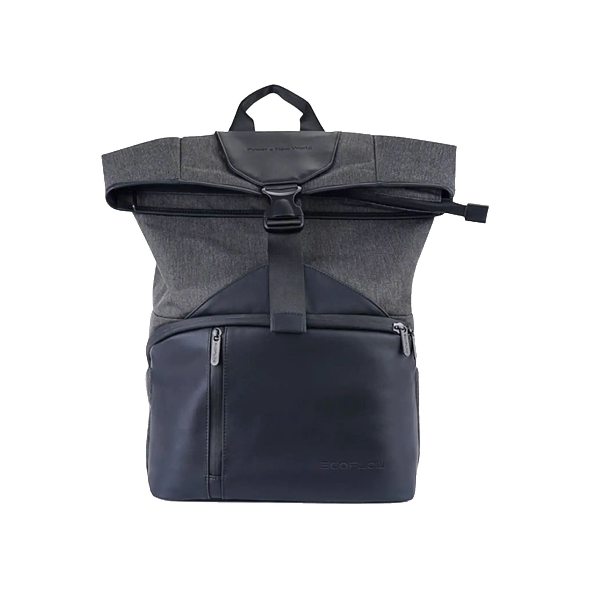 Mochila EcoFlow River 2 con diseño ergonómico y múltiples compartimentos, ideal para transportar dispositivos y accesorios en aventuras al aire libre