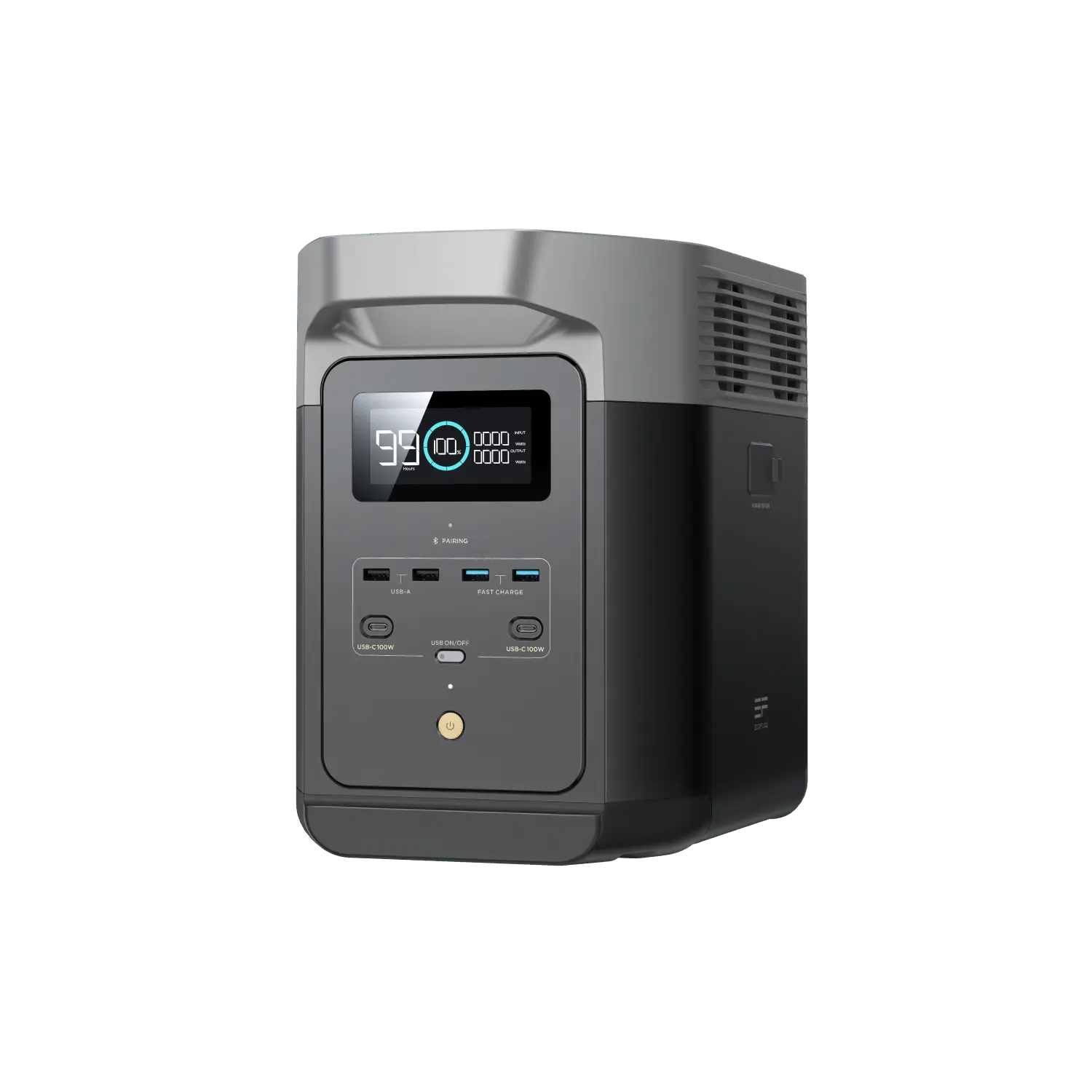 EcoFlow DELTA 2 en uso, alimentando dispositivos esenciales como un microondas y una nevera durante un apagón