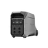 Vista frontal de la EcoFlow DELTA Pro 3, destacando su pantalla LCD que muestra el estado de carga y la capacidad de energía