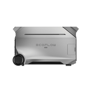 EcoFlow DELTA Pro 3 en un entorno de camping, alimentando varios dispositivos electrónicos, como una laptop y una nevera portátil
