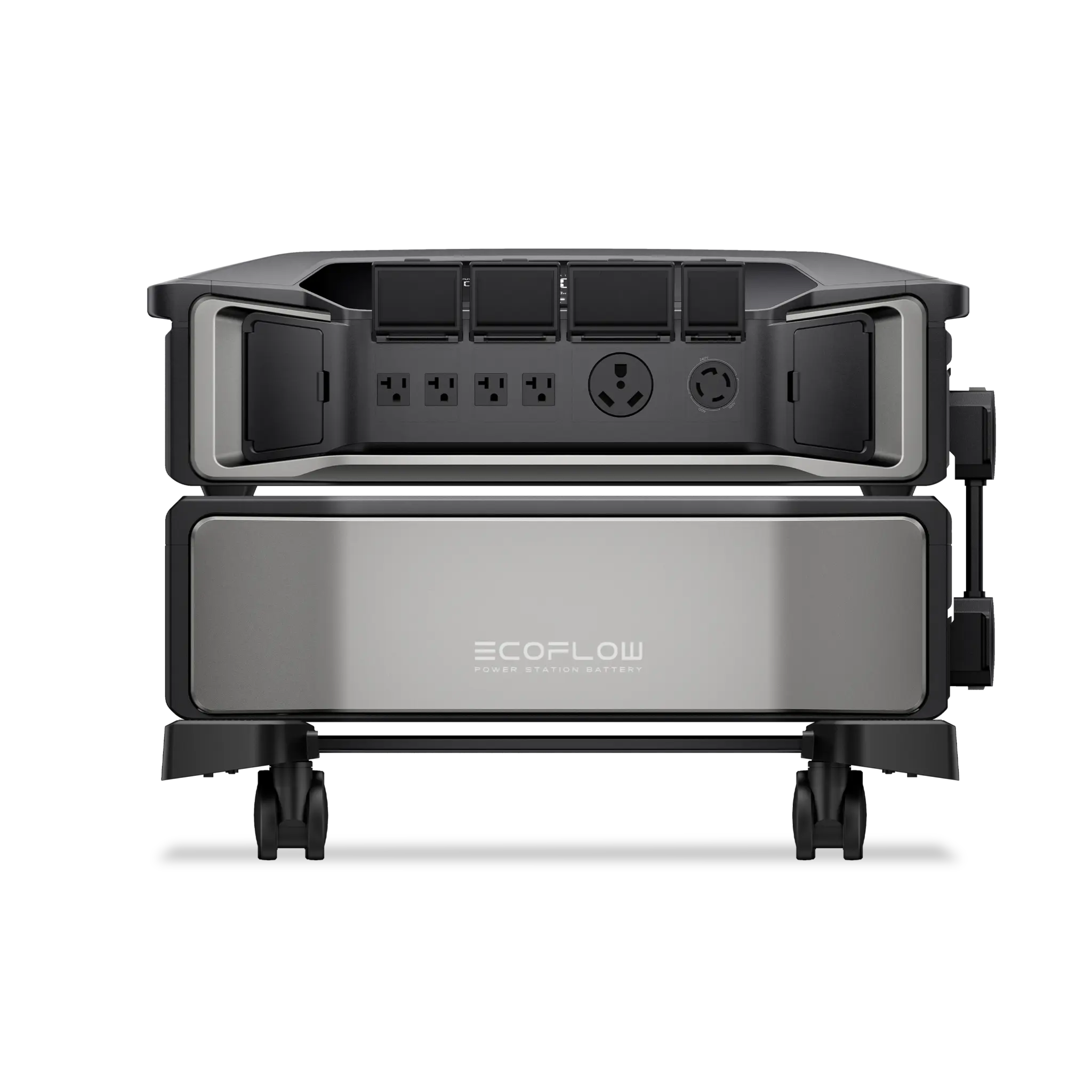 Estación de Energía Portátil EcoFlow DELTA Pro Ultra, mostrando su diseño avanzado y robusto, ideal para actividades al aire libre y emergencias.