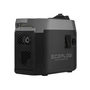 Generador EcoFlow en uso, alimentando herramientas eléctricas en un sitio de construcción, demostrando su potencia y versatilidad