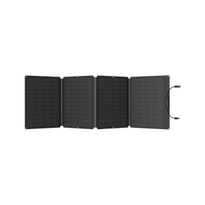 Vista lateral del Panel Solar EcoFlow de 110 W, mostrando su diseño plegable y ligero, ideal para transportar en aventuras al aire libre