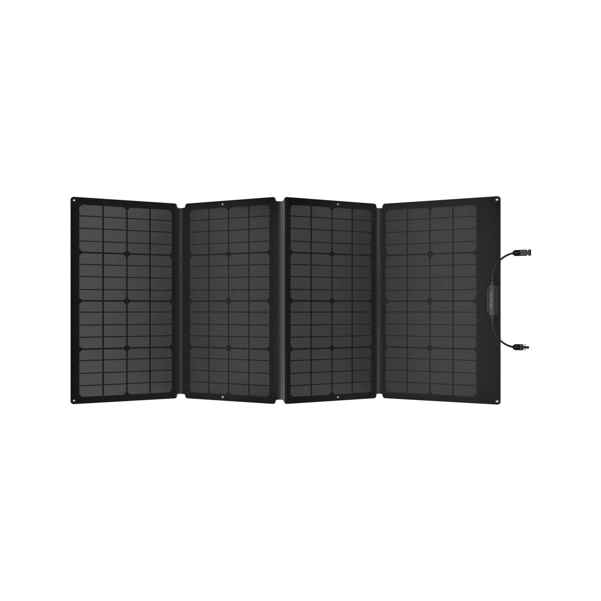 Vista lateral del Panel Solar EcoFlow de 160 W Bifacial, destacando su diseño ligero y plegable, ideal para llevar en excursiones al aire libre