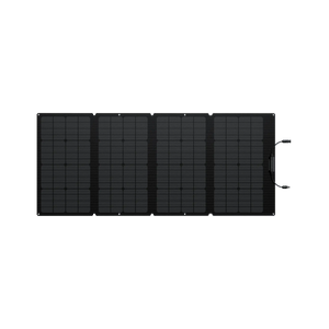 Detalles del Panel Solar EcoFlow de 160 W Bifacial, resaltando su construcción resistente y su capacidad para funcionar en diversas condiciones climáticas.