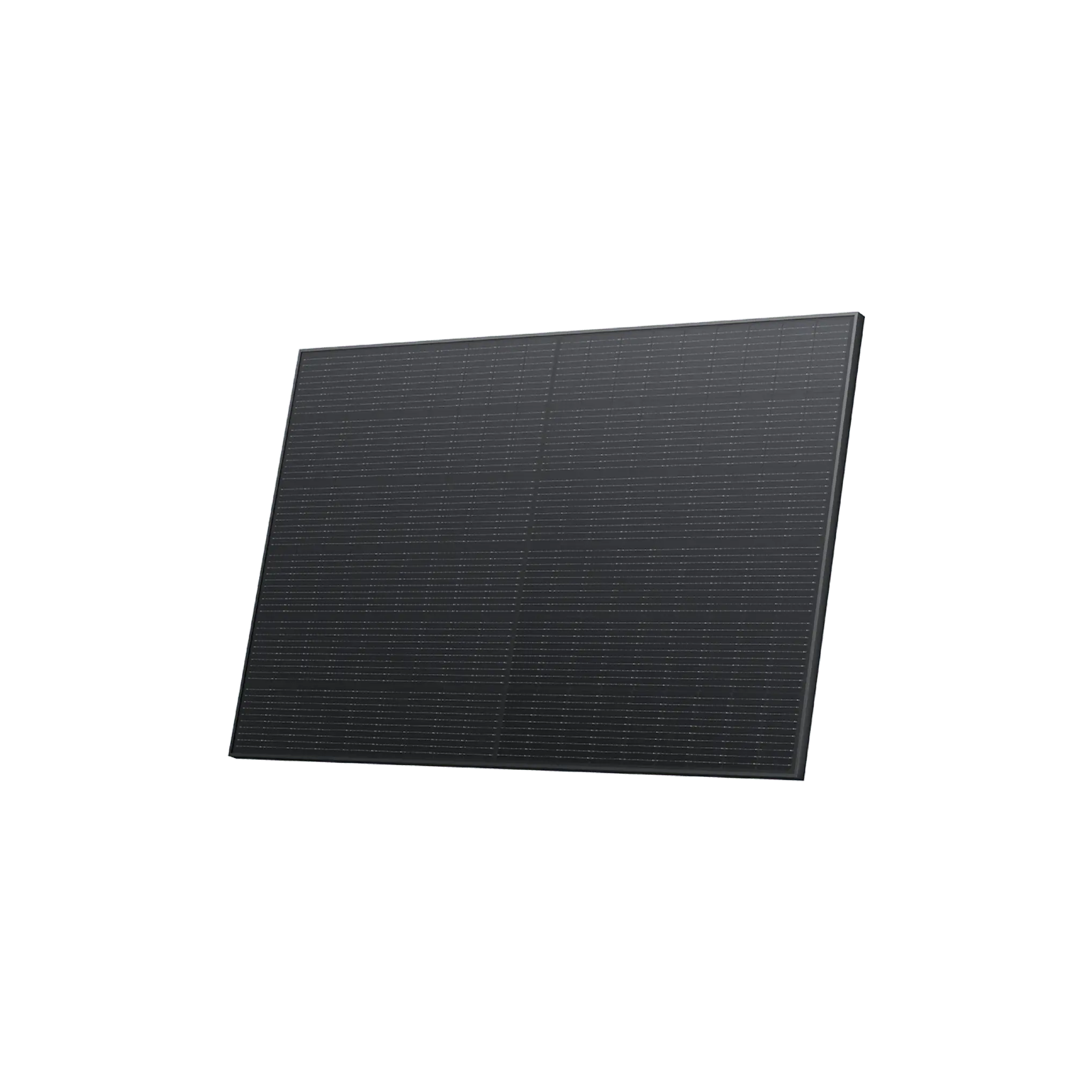 Vista cercana del Panel Solar Rígido EcoFlow de 400W, mostrando su diseño robusto y eficiente, ideal para sistemas de energía solar a largo plazo