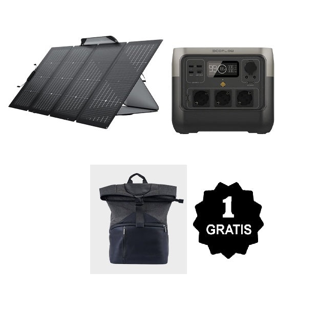 RIVER 2 Pro EU + 160W Portable Panel Solar Bifacial