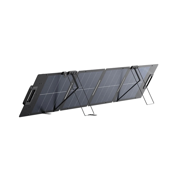 Panel solar portátil EcoFlow 110W ligero desplegado para generación de energía al aire libre