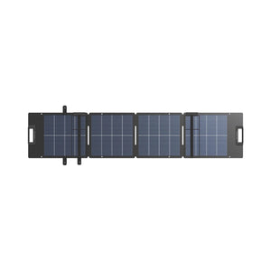 Panel solar portátil EcoFlow 110W conectado a estación de energía para carga sostenible