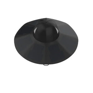 Vista frontal del Sombrero Solar EcoFlow diseñado para protección solar y energía renovable portátil