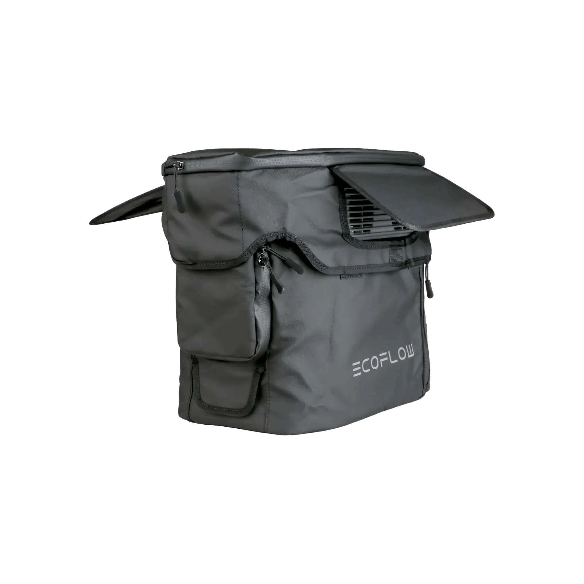 Interior del EcoFlow DELTA 2 Waterproof Bag, con espacio suficiente para almacenar un generador portátil y accesorios